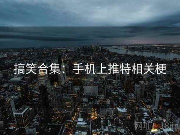 搞笑合集：手机上推特相关梗